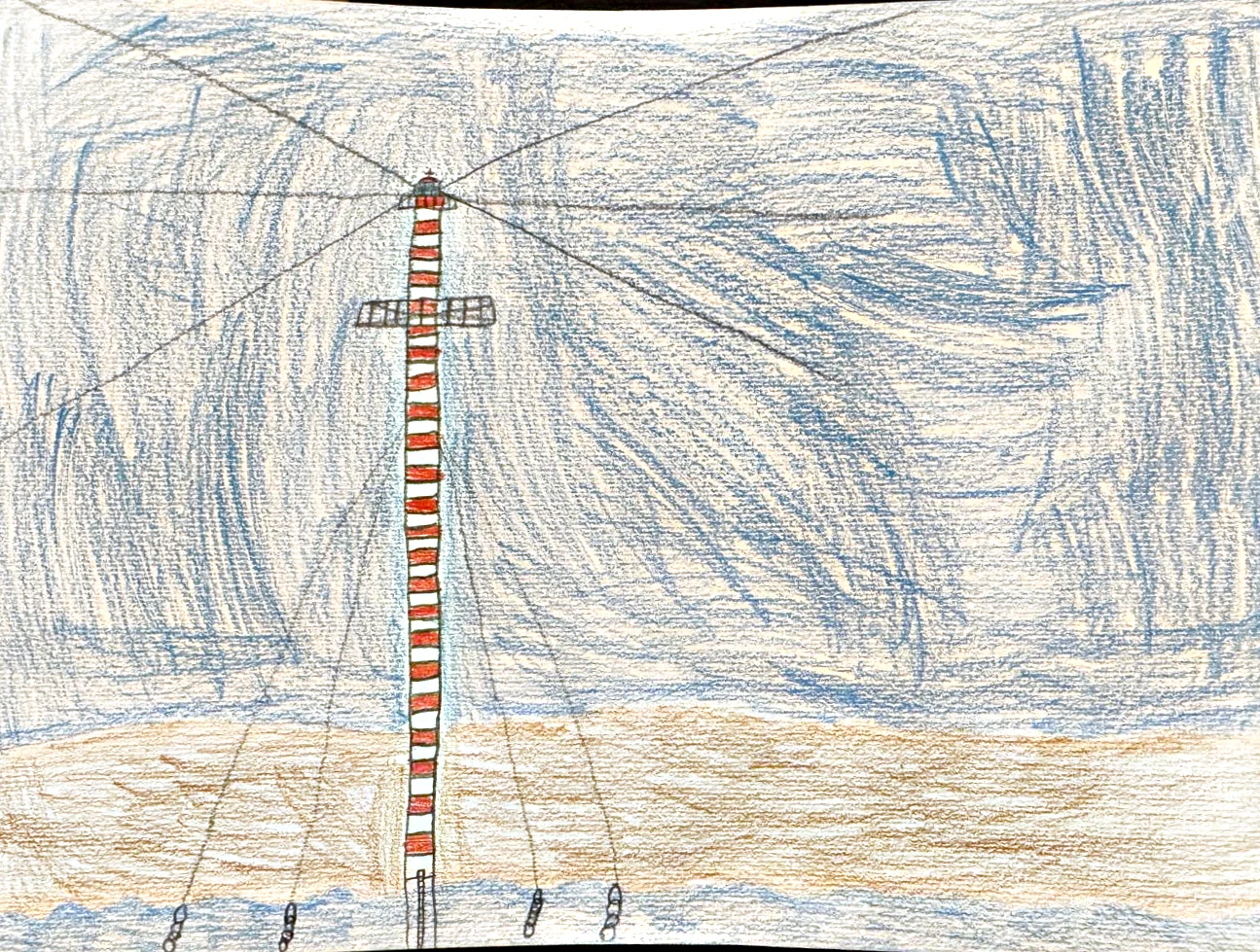 Red and white lighthouse